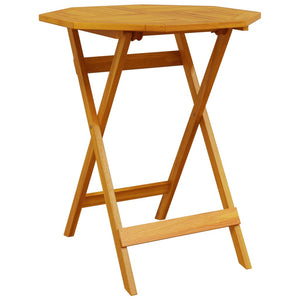 Hopfällbart trädgårdsbord Ø70x75 cm massivt akaciaträ