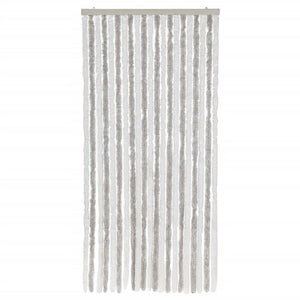 Insektsgardin ljusgrå och vit 90x220 cm chenille