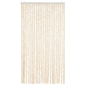 Insektsgardin beige och vit 100x220 cm chenille