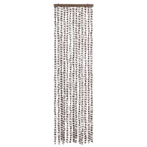 Insektsgardin taupe och vit 56x200 cm chenille