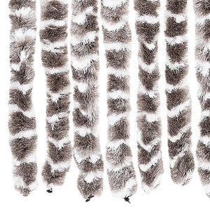 Insektsgardin taupe och vit 100x200 cm chenille