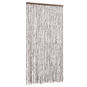 Insektsgardin taupe och vit 100x230 cm chenille