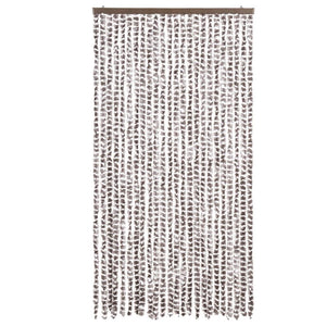 Insektsgardin taupe och vit 100x230 cm chenille