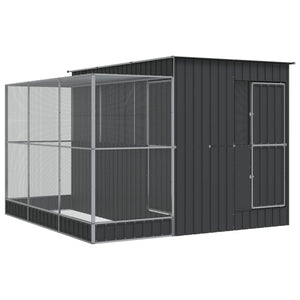 Voljär med förlängning silver 290x303x216 cm stål