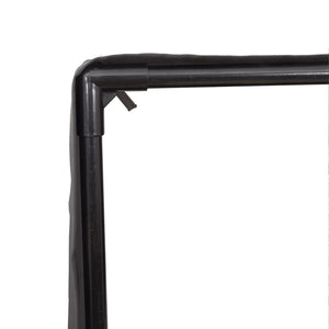 Dubbel solsäng med tak och dynor grå konstrotting