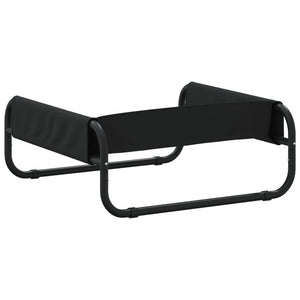 Upphöjd hundbädd antracit oxfordtyg och stål