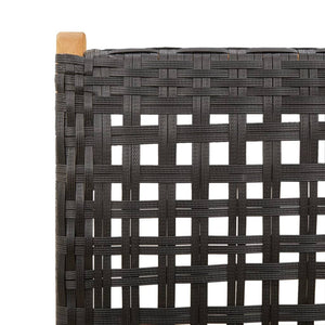 Trädgårdsstolar 2 st svart massivt trä akacia och konstrotting