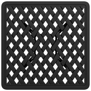 Trädgårdsbord svart 53x53x53 cm gjuten aluminium