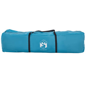 Familjetält med veranda 9 personer blå snabbrest