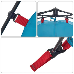 Kupoltält 3 personer blå snabbrest