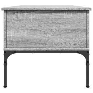 Soffbord grå sonoma 100x50x45 cm konstruerat trä och metall