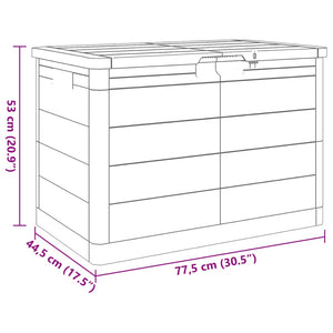 Dynbox antracit 77,5x44,5x53 cm polypropen