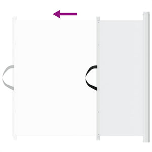 Infällbar husdjursgrind vit 82,5x125 cm
