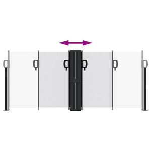 Infällbar sidomarkis vit 100x600 cm