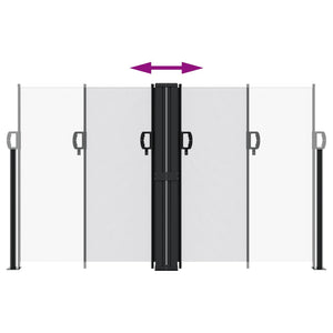 Infällbar sidomarkis vit 140x600 cm