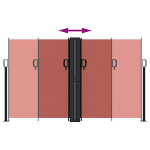 Infällbar sidomarkis terrakotta 140x600 cm