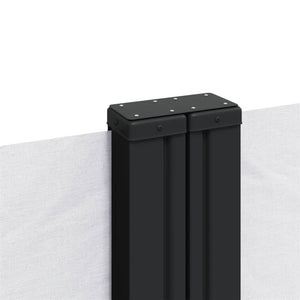 Infällbar sidomarkis vit 200x600 cm