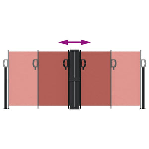 Infällbar sidomarkis terrakotta 100x1000 cm