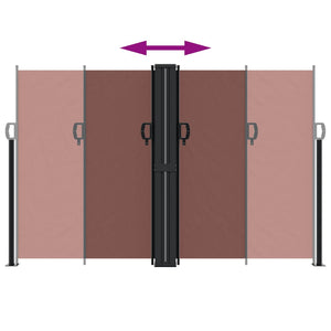 Indragbar sidomarkis brun 160x1000 cm