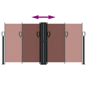 Infällbar sidomarkis brun 120x1200 cm