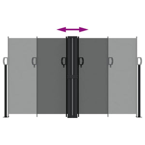 Infällbar sidomarkis antracit 140x1200 cm