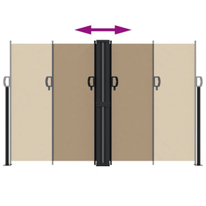 Infällbar sidomarkis taupe 160x1200 cm