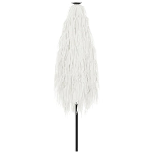 Trädgårdsparasoll med stålstång vit 288x288x225 cm