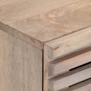 Sängbord 2 st 40x34x46 cm massivt blekt mangoträ