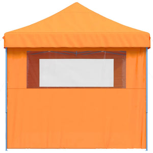 Pop-Up hopfällbart partytält med 3 sidoväggar ORANGE