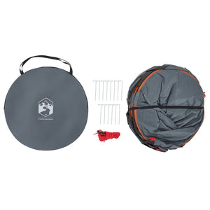 Ombytestält grå och orange pop-up vattentät