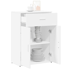 Skåp vit 60x30x84 cm konstruerat trä