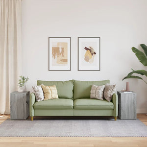 Sidobord 2 st grå sonoma 50x30x50 cm konstruerat trä