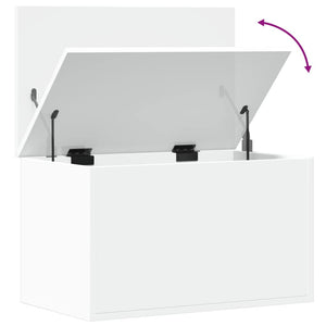 Förvaringslåda vit 60x35x35 cm konstruerat trä