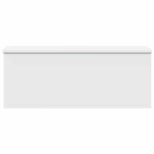 Förvaringslåda vit 90x35x35 cm konstruerat trä