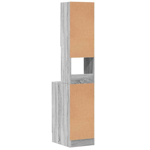 Köksskåp grå sonoma 35x50x180 cm konstruerat trä