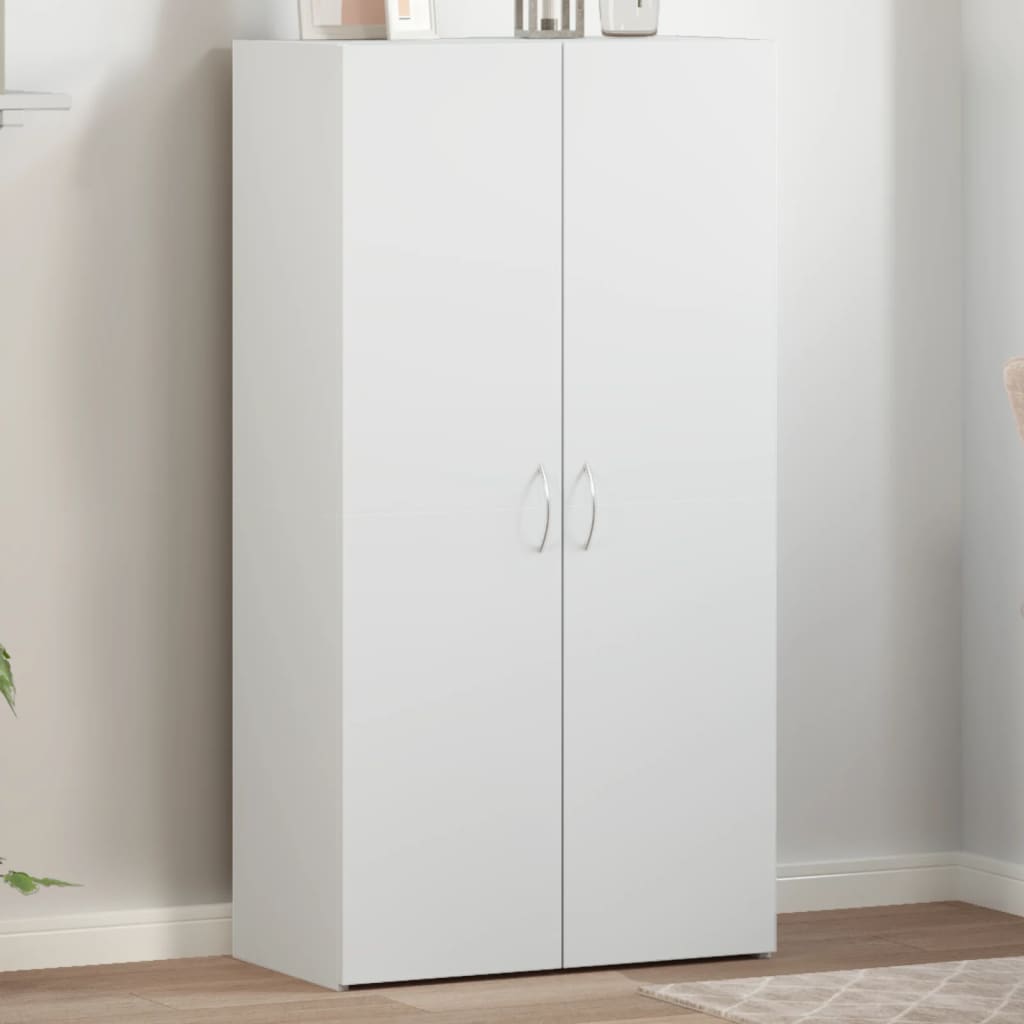 Dokumentskåp vit 60x32x115 cm konstruerat trä