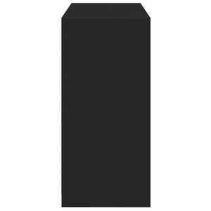 Garderob svart 77x48x102 cm konstruerat trä