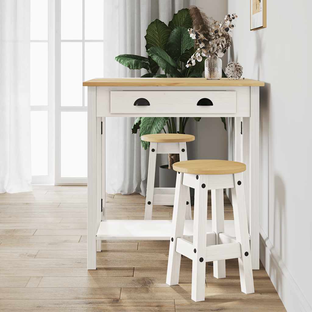 Barmöbler 3 delar Vit massiv furu