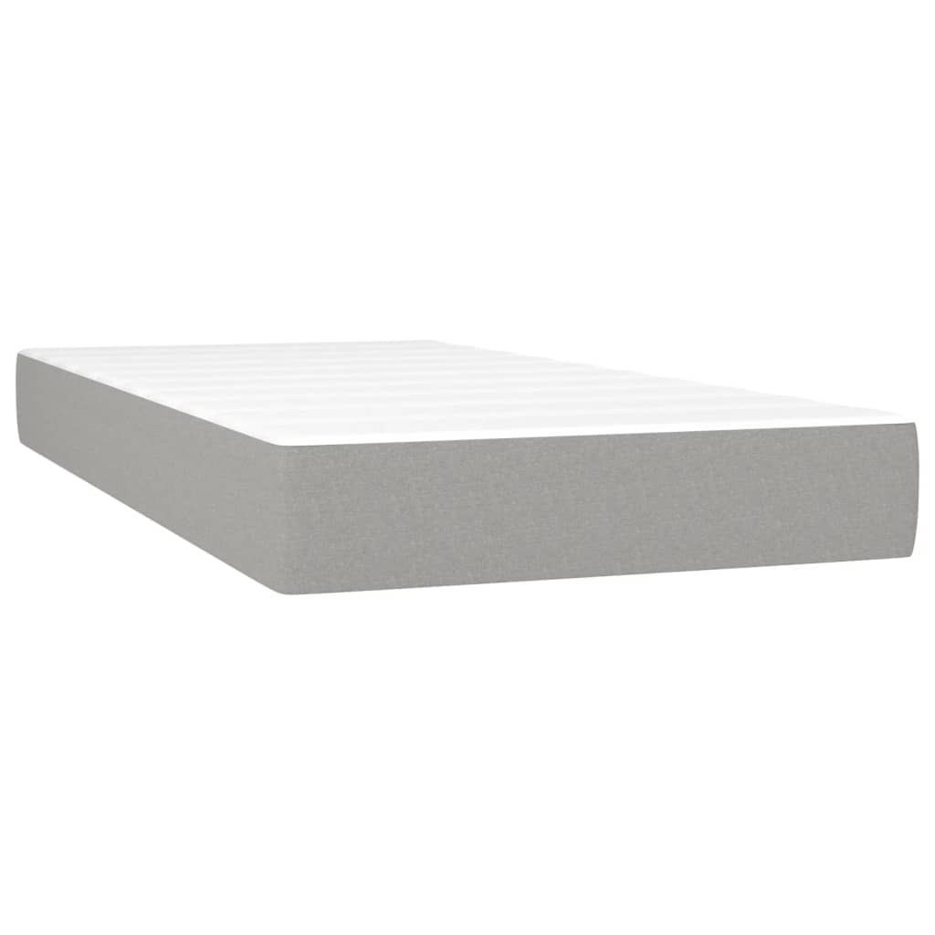 Pocketresårmadrass medium ljusgrå 120x190x20 cm tyg