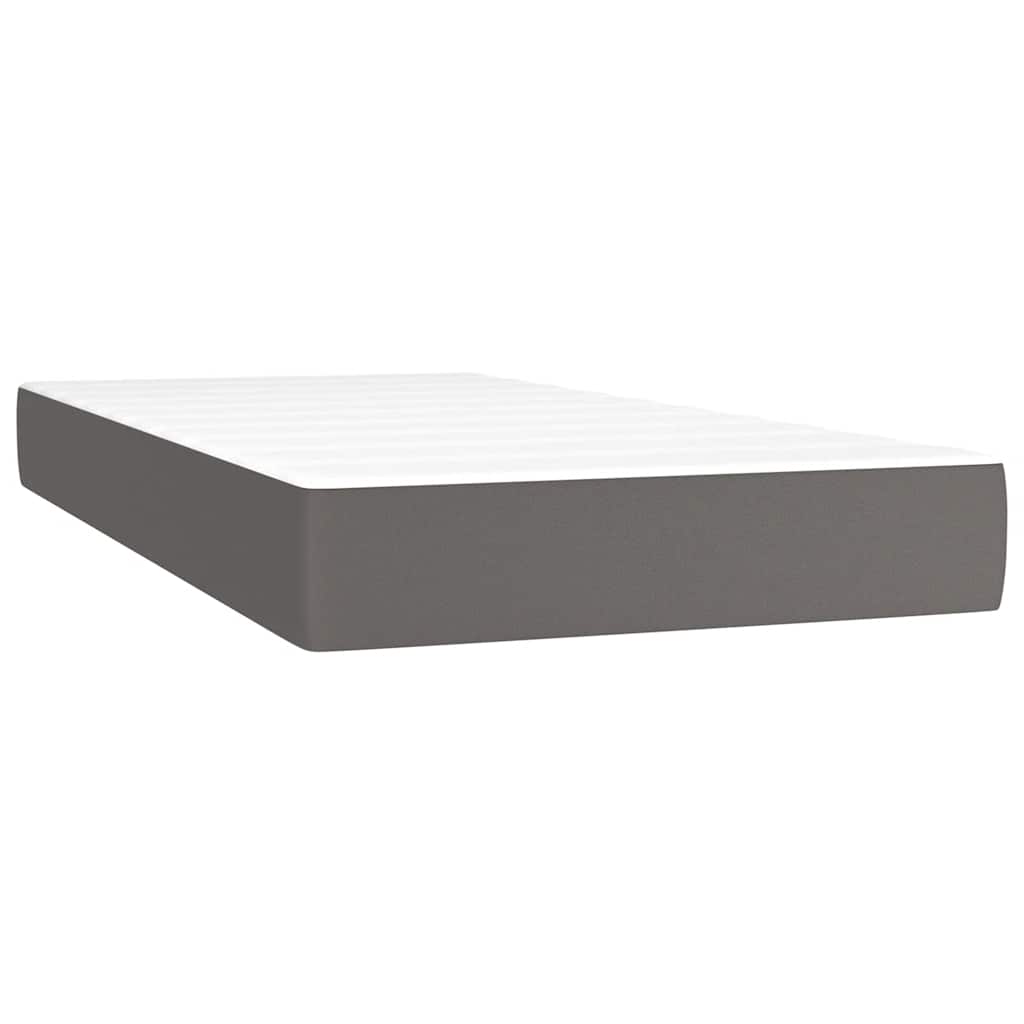 Pocketresårmadrass medium grå 120x190x20 cm konstläder