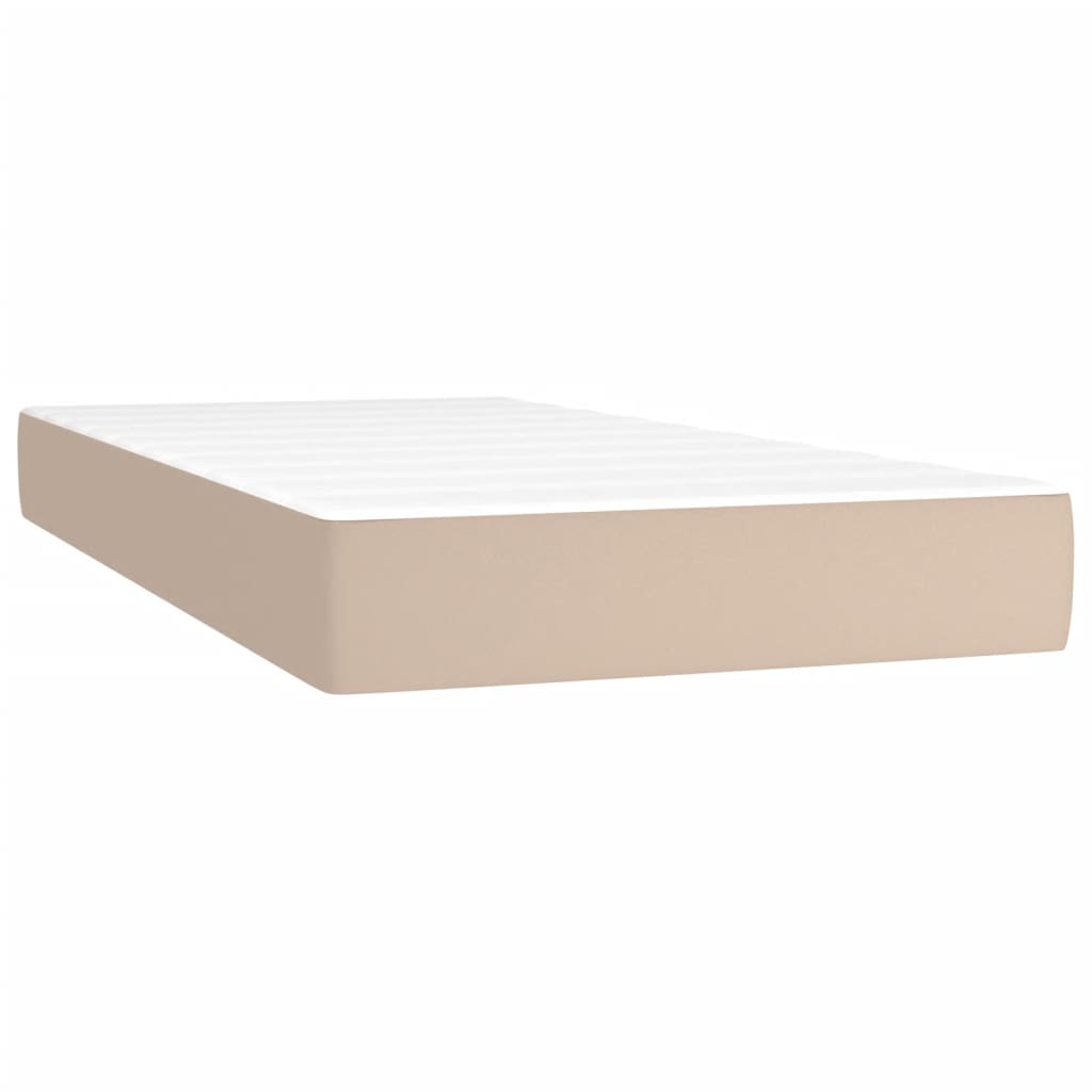 Pocketresårmadrass medium cappucino 120x190x20 cm konstläder