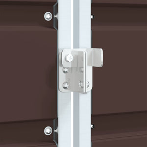 Soptunna för tre soptunnor brun 216x81x115 cm stål