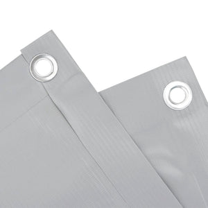 Insynsskydd för balkong grå 700x120 cm PVC