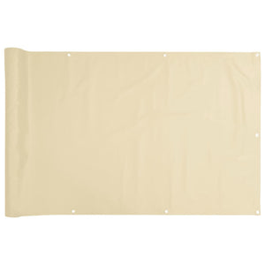 Insynsskydd för balkong gräddvit 300x120 cm PVC