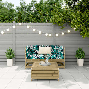 Soffgrupp för trädgården 3 delar impregnerad furu