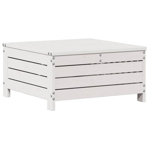 Loungegrupp för trädgården med dynor 4 delar vit massiv furu