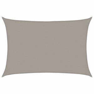 Solsegel 160 g/m² rektangulär ljusgrå 2x3 m HDPE