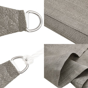 Solsegel 160 g/m² triangulär ljusgrå 3x4x5 m HDPE