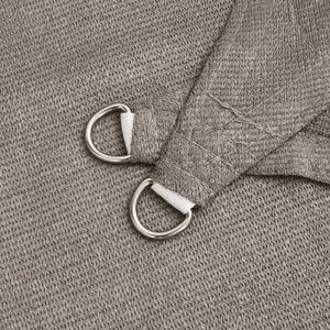 Solsegel 160 g/m² triangulär ljusgrå 5x6x6 m HDPE