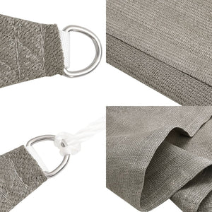 Solsegel 160 g/m² triangulär ljusgrå 5x6x6 m HDPE